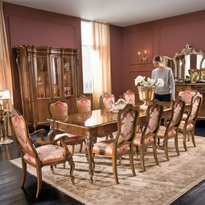 Mesa de comedor 10 sillas Grupo de comedor sala de estar Juego de 11 piezas Muebles