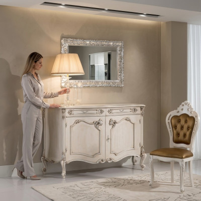 Mueble de aparador de madera maciza en color marrón, diseño de muebles, cómodas nuevas.