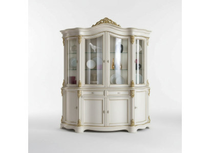 Vitrina de lujo italiana con diseño de vidrio.