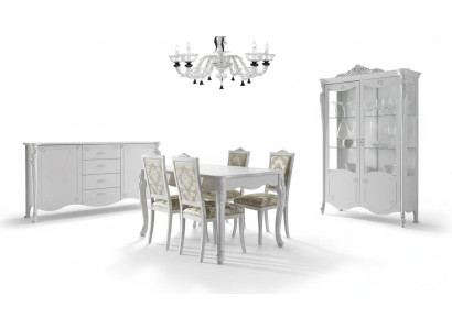 Mesa de comedor 4 sillas Silla Comedor Grupo de comedor moderno Aparador Conjunto