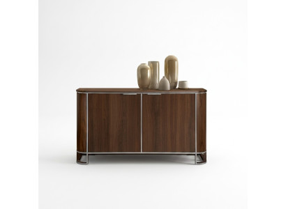 Mueble aparador de diseñador de lujo, gabinetes marrones clásicos de diseño nuevo.