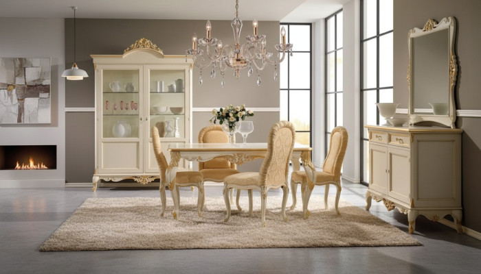 Mesa de comedor 4 x sillas Conjunto de comedor Grupo de comedor de madera de 8 piezas. Conjunto de mobiliario