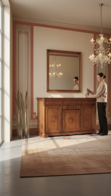 Clásico armario Muebles de madera maciza Credenza Diseño de interiores italiano
