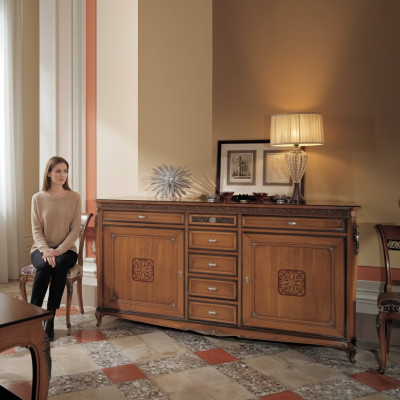 Armario de lujo Muebles Armario de madera Aparador italiano Cómoda Armario