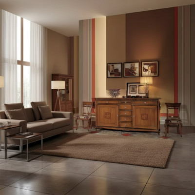 Armario de lujo Muebles Armario de madera Aparador italiano Cómoda Armario