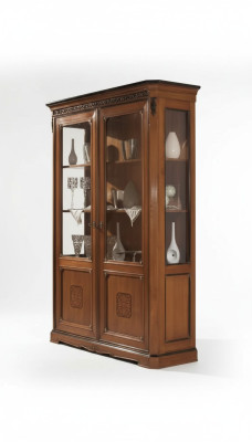 Muebles italianos de madera de diseño clásico estilo vitrina armario estantería