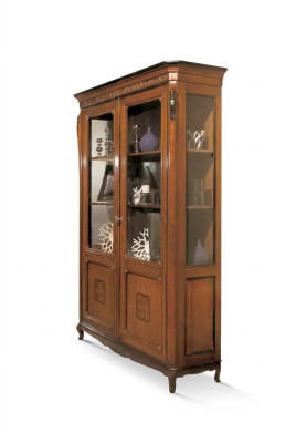 Lujo armario Muebles de madera Vitrina Estante Diseño Clásico Vitrina de vidrio