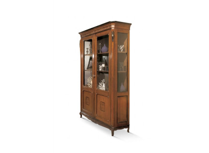 Lujo armario Muebles de madera Vitrina Estante Diseño Clásico Vitrina de vidrio