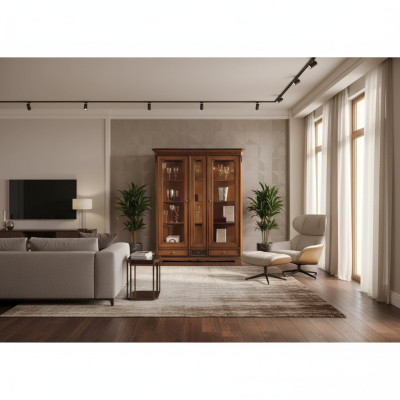 Muebles de lujo para el salón italiano, vitrina, armario, estilo clásico, nuevo