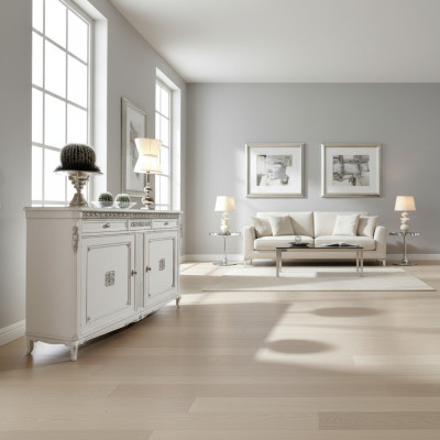 Mueble aparador de lujo blanco de madera para la sala de estar, muebles clásicos.