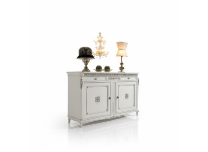 Mueble aparador de lujo blanco de madera para la sala de estar, muebles clásicos.