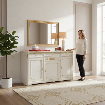 Aparador cajones madera aparador gabinete sólido muebles sala de estar nuevo