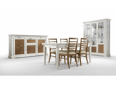Comedor Mesa de comedor 4 sillas Conjunto Mesa Grupo de 7 piezas Conjunto Clásico