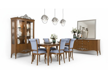 Mesa de comedor Conjunto de 6 sillas Diseño Aparador Muebles de lujo Nuevo
