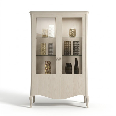 Vitrina de lujo armario blanco de madera gabinetes sala de estar gabinete de vidrio nuevo