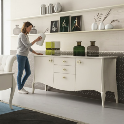 Muebles italianos aparador cómoda lujo mobiliario sala de estar madera