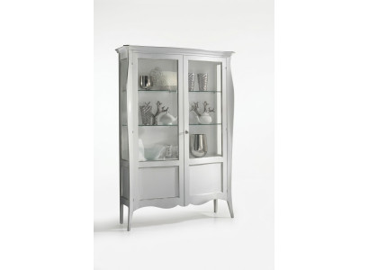 Vitrina Armario de cristal Blanco Lujo Muebles italianos Armarios Sala de estar
