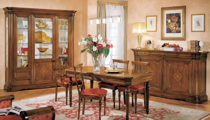 Mesa de comedor, 4 sillas, juego de comedor, aparador, conjunto de mesa, mesa de comedor de 7 piezas.