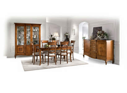 Mesa de comedor 6 sillas conjunto de comedor de madera aparador 9 piezas.
