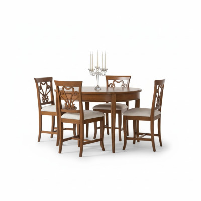 Conjunto completo de mesa de comedor 4 sillas Conjunto de comedor Grupo de comedor Mesa de madera 5 piezas UE