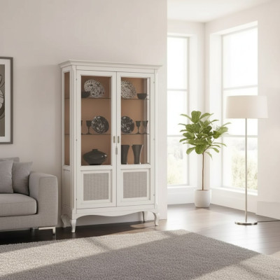 Vitrine Aparador Vitrinas Lujo Vidrio Armario Madera Diseño Muebles Italia