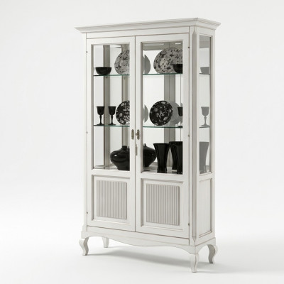 Vitrine Aparador Vitrinas Lujo Vidrio Armario Madera Diseño Muebles Italia