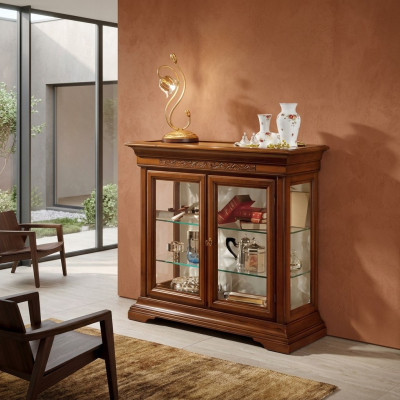 Vitrina Muebles de lujo italianos Armario de vitrinas Diseño de vidrio Armarios