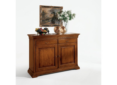 Mueble estilo italiano Sideboard marrón de lujo de madera para sala de estar.