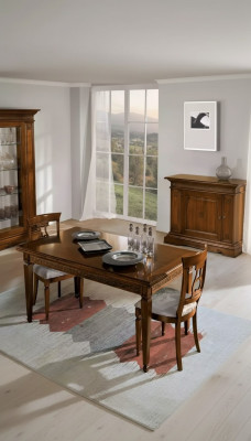 Conjunto de comedor completo 4 sillas mesa de comedor marrón grupo de comedor 5 piezas