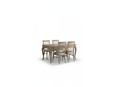 Juego de comedor Mesa 4 sillas Set de mesa Conjunto de mesa de comedor clásico de 5 piezas.