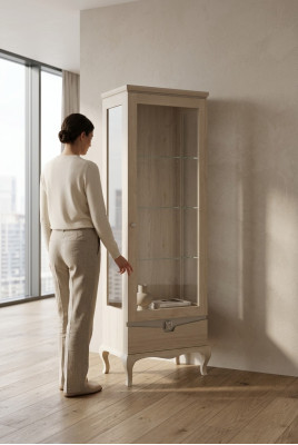 Vitrina de lujo italiana, vitrinas, aparadores, armario de vidrio de diseño.