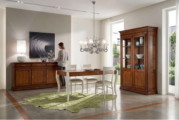 Juego de comedor Conjunto de mesa Aparador Vitrina Grupo de comedor 3 piezas Nuevo