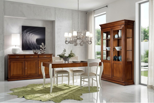 Juego de comedor Conjunto de mesa Aparador Vitrina Grupo de comedor 3 piezas Nuevo