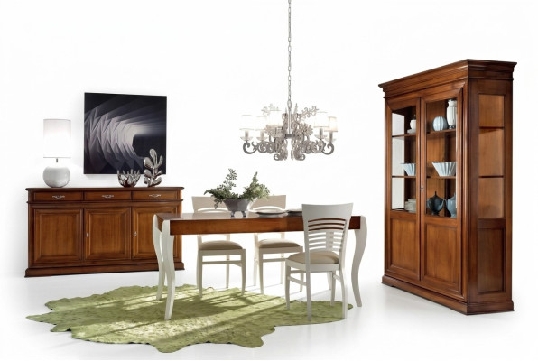 Juego de comedor Conjunto de mesa Aparador Vitrina Grupo de comedor 3 piezas Nuevo