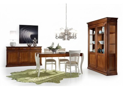 Juego de comedor Conjunto de mesa Aparador Vitrina Grupo de comedor 3 piezas Nuevo