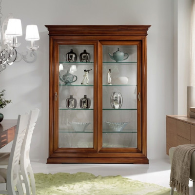 Clásico armarios vitrinas muebles de salón armario de lujo vitrina de cristal