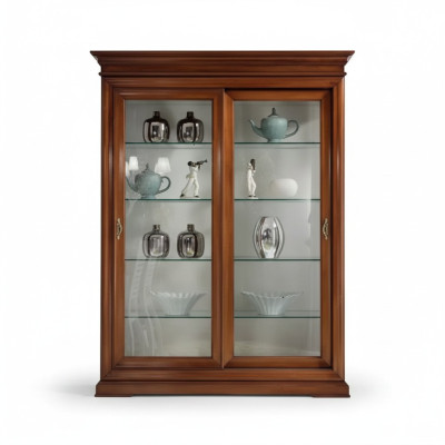 Clásico armarios vitrinas muebles de salón armario de lujo vitrina de cristal