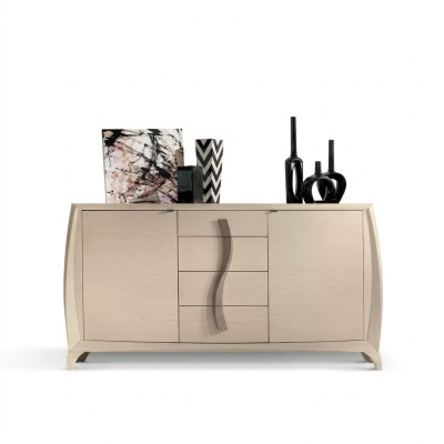 Mueble de salón cómodas Armario clásico Crema Armario de madera nuevo