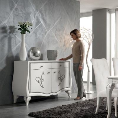 Aparador cómoda Sala de estar Lujo Cómodas Blancas Muebles Armario de madera