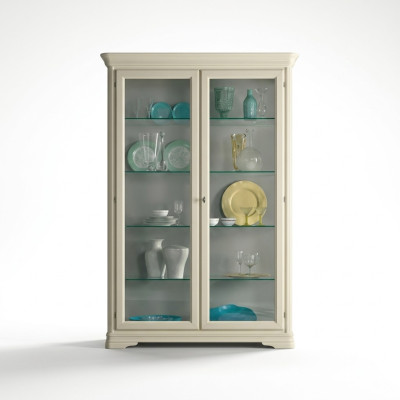 Vidriera gabinete de cristal madera Salón vitrinas Muebles de lujo italianos