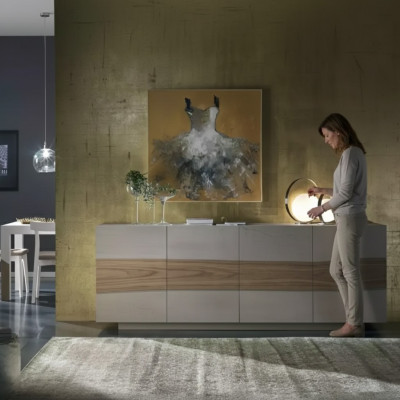 Cómoda armarios de madera lujo aparador muebles para sala mueble gris