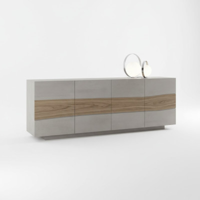 Cómoda armarios de madera lujo aparador muebles para sala mueble gris