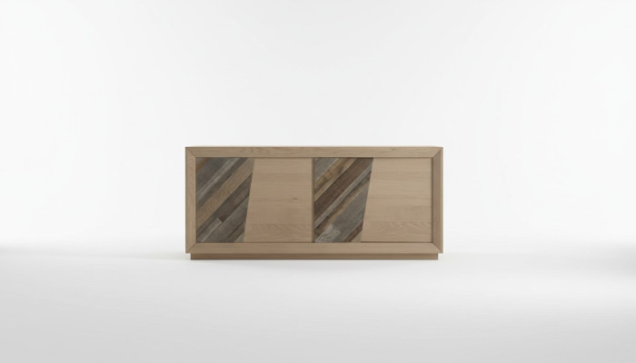 Mueble de sala de estar comedor de madera de lujo, armarios nuevos marrones.