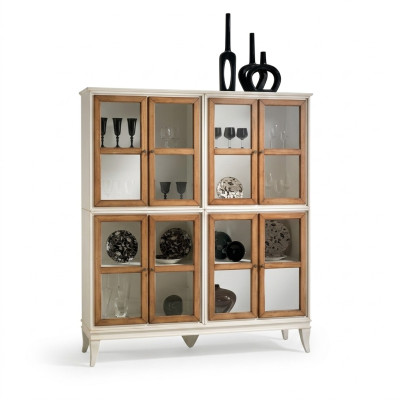 Vitrina armarios vitrinas madera lujo muebles sala de estar blanco armario nuevo.