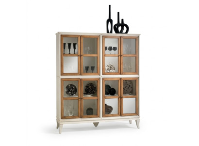 Vitrina armarios vitrinas madera lujo muebles sala de estar blanco armario nuevo.