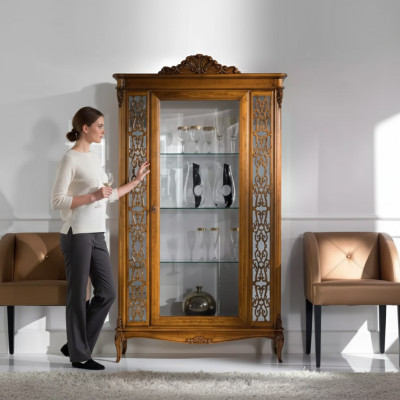 Vitrina Muebles de lujo italianos Vitrinas Aparador Armario de vidrio Diseño