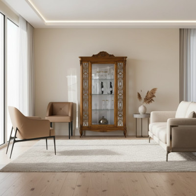 Vitrina Muebles de lujo italianos Vitrinas Aparador Armario de vidrio Diseño