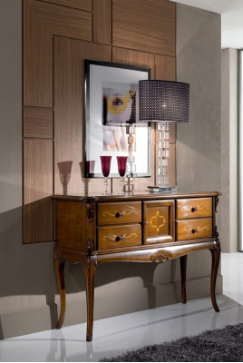 Cómoda de madera Muebles italianos Armario Consolas Cómodas Consola Nueva