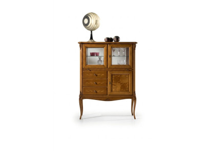 Vitrina de vidrio Armario de bar Armarios Muebles italianos Madera Sala de estar