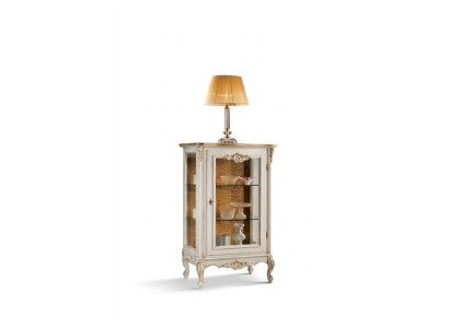 Escaparate vitrinas gabinete de vidrio estilo clásico muebles de diseño de madera.